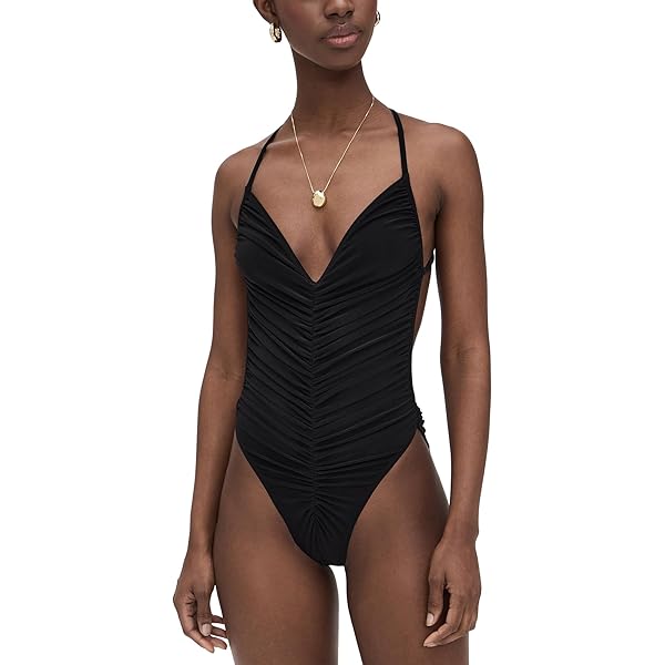 【新品未使用】HALTER NECK LOW WAIST ONEPIECE Plunge Halter One Piece – Monte & Lou